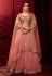 Pink net circular lehenga choli 101a