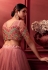 Pink net circular lehenga choli 101a