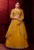 Yellow net circular lehenga choli 104a