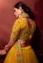 Yellow net circular lehenga choli 104a