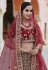 Maroon velvet embroidered bridal lehenga choli 8109