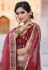 Maroon velvet embroidered bridal lehenga choli 8123