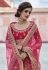 Pink velvet embroidered bridal lehenga choli 8108