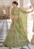 Green soft net a line lehenga choli 8406