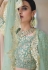 Pista green soft net a line lehenga choli 8402