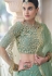 Pista green soft net a line lehenga choli 8402