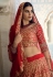 Red georgette circular lehenga choli 8802