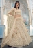 Beige organza circular lehenga choli 8803