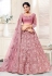 Pink net wedding lehenga choli 136731