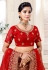 Maroon net wedding lehenga choli 136732