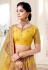 Yellow net wedding lehenga choli 136736