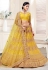 Yellow net wedding lehenga choli 136736