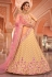 Yellow georgette circular lehenga choli 8502