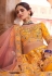 Yellow crepe circular lehenga choli 8506