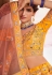 Yellow crepe circular lehenga choli 8506