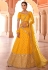 Yellow art silk circular lehenga choli 8508