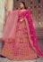 Magenta silk bridal lehenga choli 101