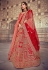 Red silk bridal lehenga choli 102