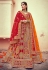 Red silk bridal lehenga choli 103