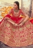 Red silk bridal lehenga choli 104