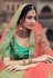 Green satin a line lehenga choli 4503