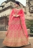 Magenta satin a line lehenga choli 4507