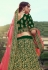 Green satin a line lehenga choli 4510