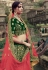 Green satin a line lehenga choli 4510