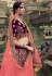 Wine satin a line lehenga choli 4512