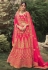 Magenta satin a line lehenga choli 4504