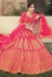 Magenta satin a line lehenga choli 4504