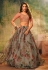 Grey organza circular lehenga choli 105a