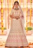 Cream crepe a line lehenga choli 8603