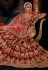 Maroon velvett embroidered bridal lehenga choli 2010