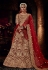 Maroon velvett embroidered bridal lehenga choli 2011
