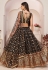 Black net embroidered lehenga choli 9773