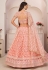 Pink net sequins work lehenga choli 9774