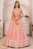 Pink net sequins work lehenga choli 9774