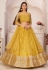 Yellow net embroidered lehenga choli 9775