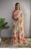 Bollywood Model Offwhite floral sequins party wear saree