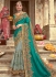 Teal silk festival wear saree 7009