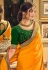 Yellow silk saree with blouse 3404