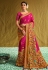 Magenta brasso saree with blouse 1005