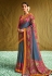 Blue brasso festival wear saree 1002