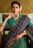 Sky blue brasso festival wear saree 1010