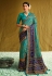 Sky blue brasso festival wear saree 1010