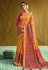 Peach brasso festival wear saree 1012