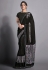 Black lycra party wear saree with blouse 41814