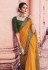 Yellow organza saree with blouse 21001