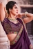 Purple organza festival wear saree 21002